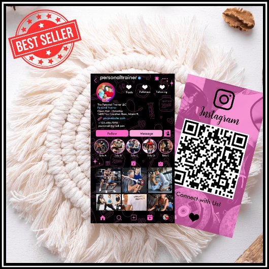 Verbinden Sie mit dem Personal Fitness Trainer von Visitenkarte