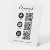 Verbinden Sie mit dem QR-Code-Business der So Sockelschild (Vorderseite)