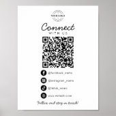 Verbinden Sie mit dem QR-Code-Business-Logo der US Poster (Vorne)
