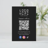 Verbinden Sie mit dem QR-Code der Social Media in Einladung (Stehend Vorderseite)