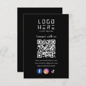 Verbinden Sie mit dem QR-Code der Social Media in Einladung (Vorne/Hinten)