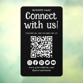 Verbinden Sie mit dem QR-Code der Social Media in Fensteraufkleber (Blatt 3)