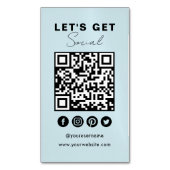 Verbinden Sie mit dem QR-Code der Social Media in Magnetische Visitenkarte (Vorderseite Vertikal)
