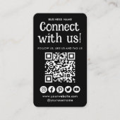 Verbinden Sie mit dem QR-Code der Social Media in  Visitenkarte (Vorderseite)
