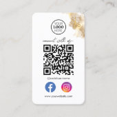 Verbinden Sie mit dem QR-Code der Social Media-Sch Visitenkarte (Vorderseite)