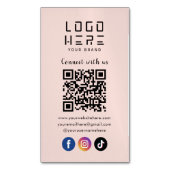 Verbinden Sie mit dem QR-Code der sozialen Medien  Magnetische Visitenkarte (Vorderseite Vertikal)