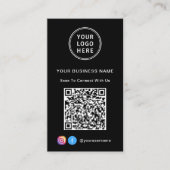 Verbinden Sie mit dem QR-Code des US-Logos Visitenkarte (Vorderseite)