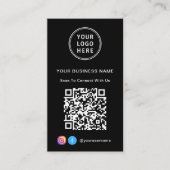 Verbinden Sie mit dem QR-Code des US-Logos Visitenkarte (Vorderseite)