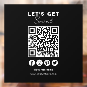 Verbinden Sie mit dem QR-Code für die sozialen Med Fensteraufkleber