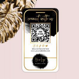 Verbinden Sie mit dem QR-Code für Social Media Bla Visitenkarte