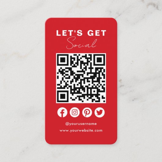 Verbinden Sie mit dem QR-Code für Social Media Cla Visitenkarte (Vorderseite)