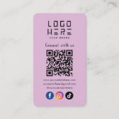 Verbinden Sie mit dem QR-Code für Social Media Lil Visitenkarte (Vorderseite)