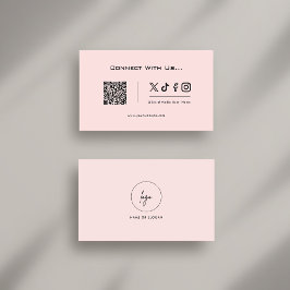 Verbinden Sie mit dem QR-Logo der Social Media in  Visitenkarte
