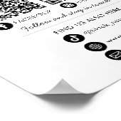 Verbinden Sie mit dem QR-Logo von US Social Media Poster (Ecke)