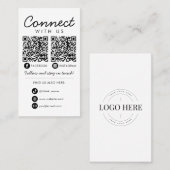 Verbinden Sie mit dem QR-Logo von US Social Media Visitenkarte (Vorne/Hinten)