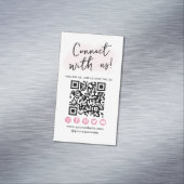 Verbinden Sie mit dem rosa QR-Code der sozialen Me Magnetische Visitenkarte (Beispiel)