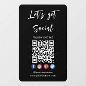 Verbinden Sie mit dem schwarzen QR-Code der Social Fensteraufkleber (Blatt)