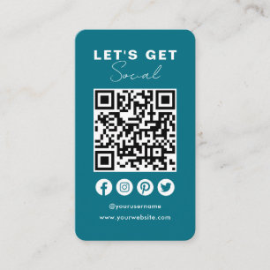 Verbinden Sie mit den Social Media QR Code Classic Visitenkarte
