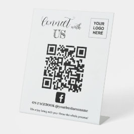Verbinden Sie mit Facebook QR-Code Sockelschild