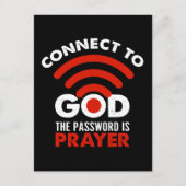 Verbinden Sie mit Gott das Passwort Gebetsgeschenk Postkarte (Vorderseite)