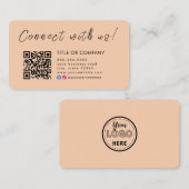 Verbinden Sie mit Instagram Facebook Qr Code Visitenkarte (Vorne/Hinten)