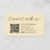 Verbinden Sie mit Instagram Facebook Qr Code Visitenkarte (Vorderseite)