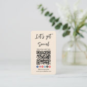 Verbinden Sie mit QR Code Beruflich Trendy Boho Visitenkarte (Stehend Vorderseite)