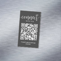 Verbinden Sie mit QR Code Graue Chic Moderne Minim