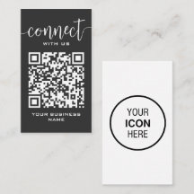 Verbinden Sie mit QR Code Graue Chic Moderne Minim