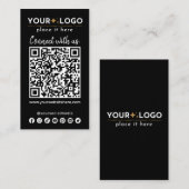 Verbinden Sie mit QR Code Social Media Moderne Bla Visitenkarte (Vorne/Hinten)