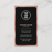 Verbinden Sie mit QR Code Social Media Rose Gold Visitenkarte (Rückseite)