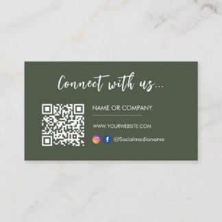 Verbinden Sie mit uns Instagram Facebook Logo Fore Visitenkarte