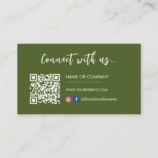 Verbinden Sie mit uns Instagram Facebook Logo Moss Visitenkarte