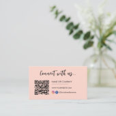 Verbinden Sie mit uns: Instagram Facebook Logo Ros Visitenkarte (Stehend Vorderseite)