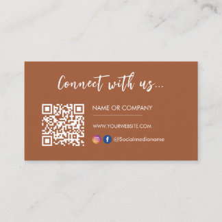 Verbinden Sie mit uns Instagram Facebook Logo Terr Visitenkarte