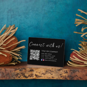 Verbinden Sie mit uns Instagram Facebook Qr Code B Fotoplatte