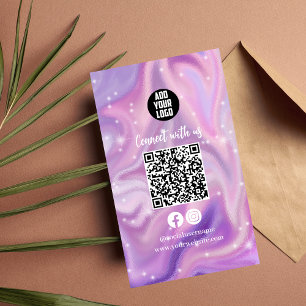 Verbinden Sie mit uns Instagram Facebook Social Me Visitenkarte