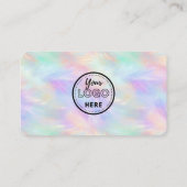 Verbinden Sie mit uns Iridescent Opal Stilvoller Q Visitenkarte (Rückseite)