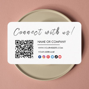 Verbinden Sie mit uns Logo Qr Code Social Media Wh Visitenkarte