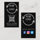 Verbinden Sie mit uns, QR-Code für Social Media, B Visitenkarte (Vorne/Hinten)