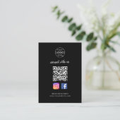 Verbinden Sie mit uns | Social Media QR Code Black Begleitkarte (Stehend Vorderseite)