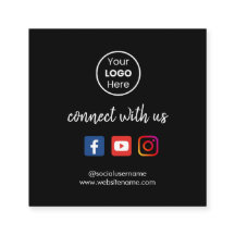 Verbinden Sie mit uns | Social Media QR Code Black