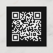 Verbinden Sie mit uns | Social Media QR Code Black Quadratische Visitenkarte (Rückseite)