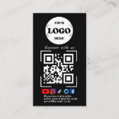 Verbinden Sie mit uns Social Media QR Code Black Visitenkarte (Vorderseite)