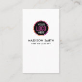 Verbinden Sie mit uns | Social Media QR Code Black Visitenkarte (Rückseite)