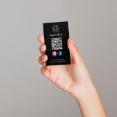 Verbinden Sie mit uns | Social Media QR Code Black Visitenkarte