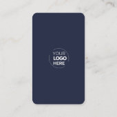 Verbinden Sie mit uns | Social Media QR Code Navy Visitenkarte (Rückseite)