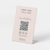 Verbinden Sie mit uns Social Media Qr Code Pedesta Sockelschild (Vorderseite)