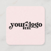 Verbinden Sie mit uns Social Media QR Code Rosa Quadratische Visitenkarte (Rückseite)