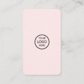 Verbinden Sie mit uns Social Media QR Code Rosa Visitenkarte (Rückseite)